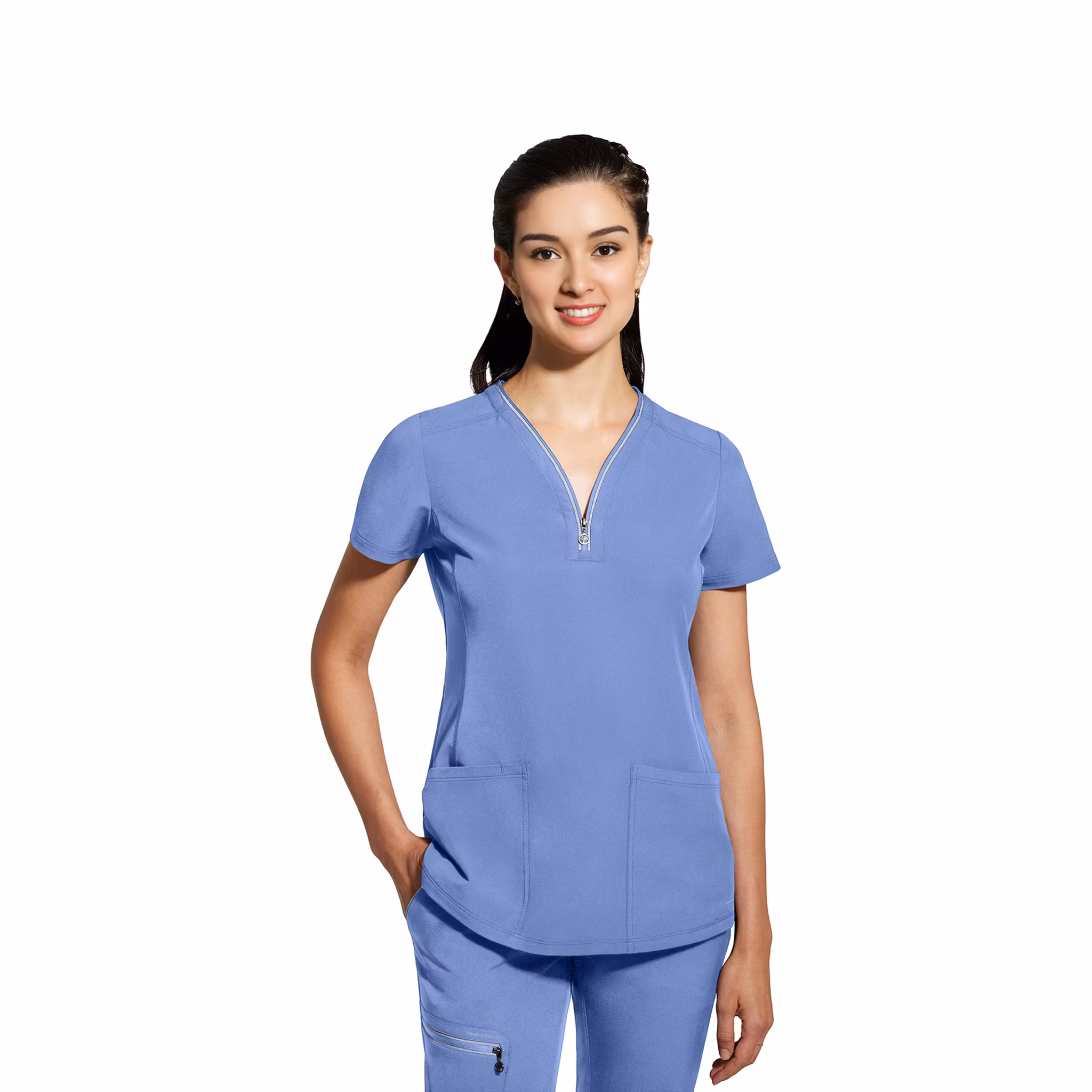 Sonia vårdtopp med dragkedja och fyrvägsstretch för dam | Healing Hands