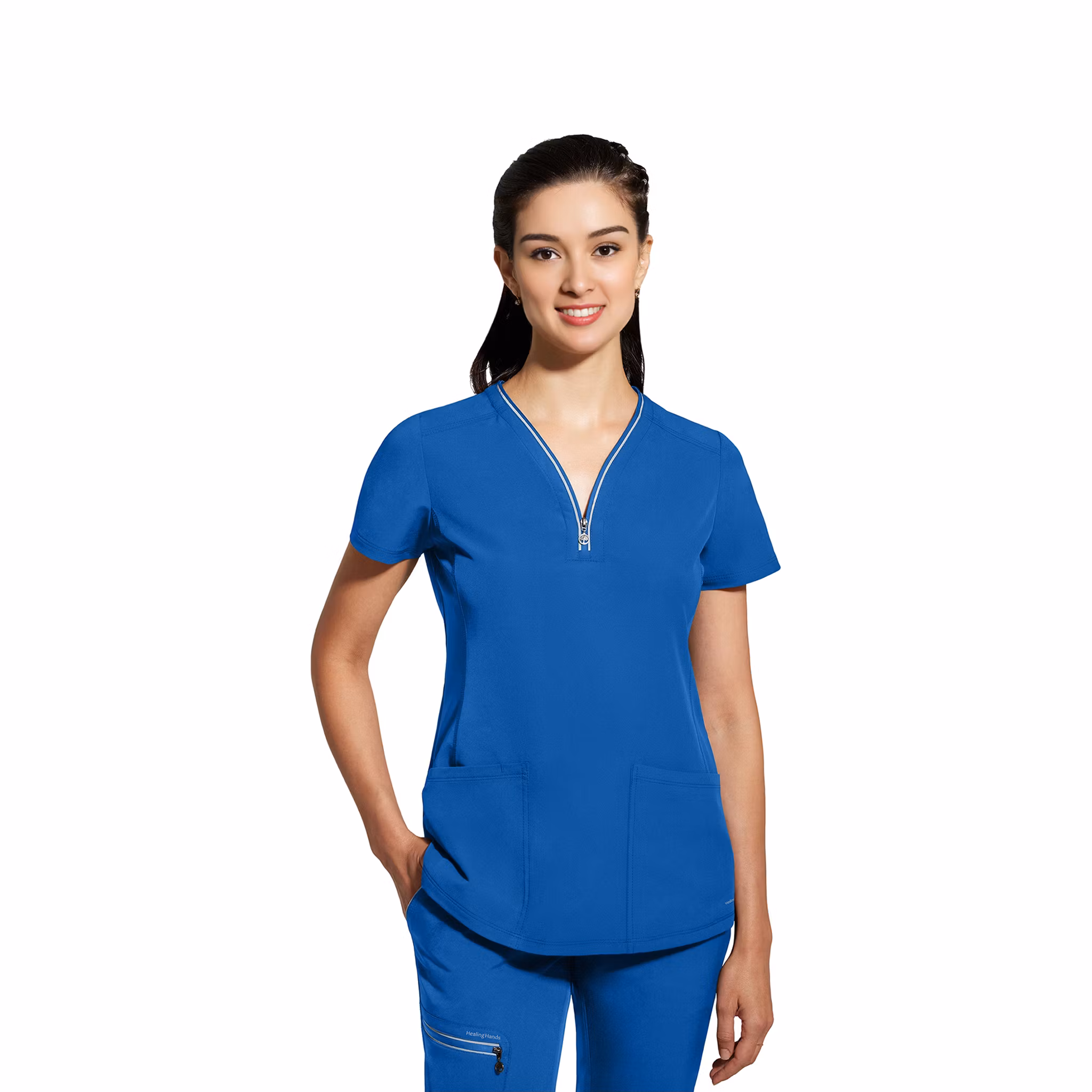 Sonia vårdtopp med dragkedja och fyrvägsstretch för dam | Healing Hands