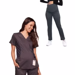 Gravidset med topp och byxa i stretchig twill | Cherokee