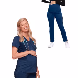 Gravidset med topp och byxa i stretchig twill | Cherokee