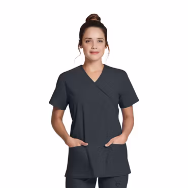 Vårdtunika i mock wrap-design med justerbar midja | Dickies