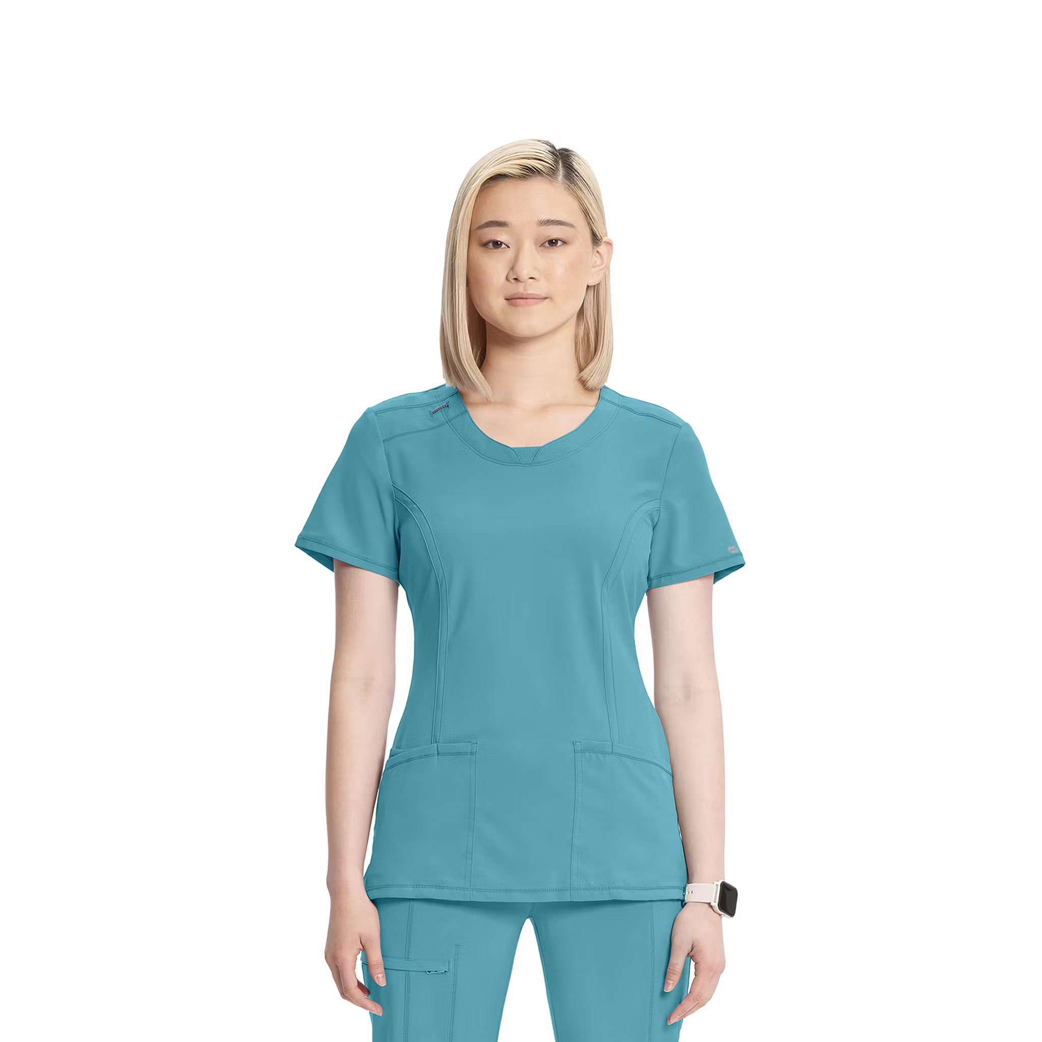 Vårdtunikor med rund hals och stretchpaneler | Cherokee