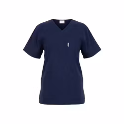 Marinblå tunika i 100% krinklad bomull | TK Design