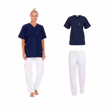 Vårdset med byxa & tunika i 100% krinklad bomull | TK Design