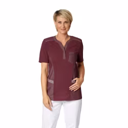 Dam piké shirt V-hals med smarta fickor och hög komfort | Kentaur