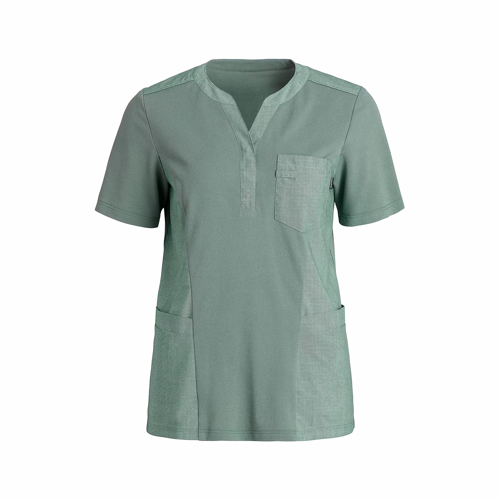 Dam piké shirt V-hals med smarta fickor och hög komfort | Kentaur