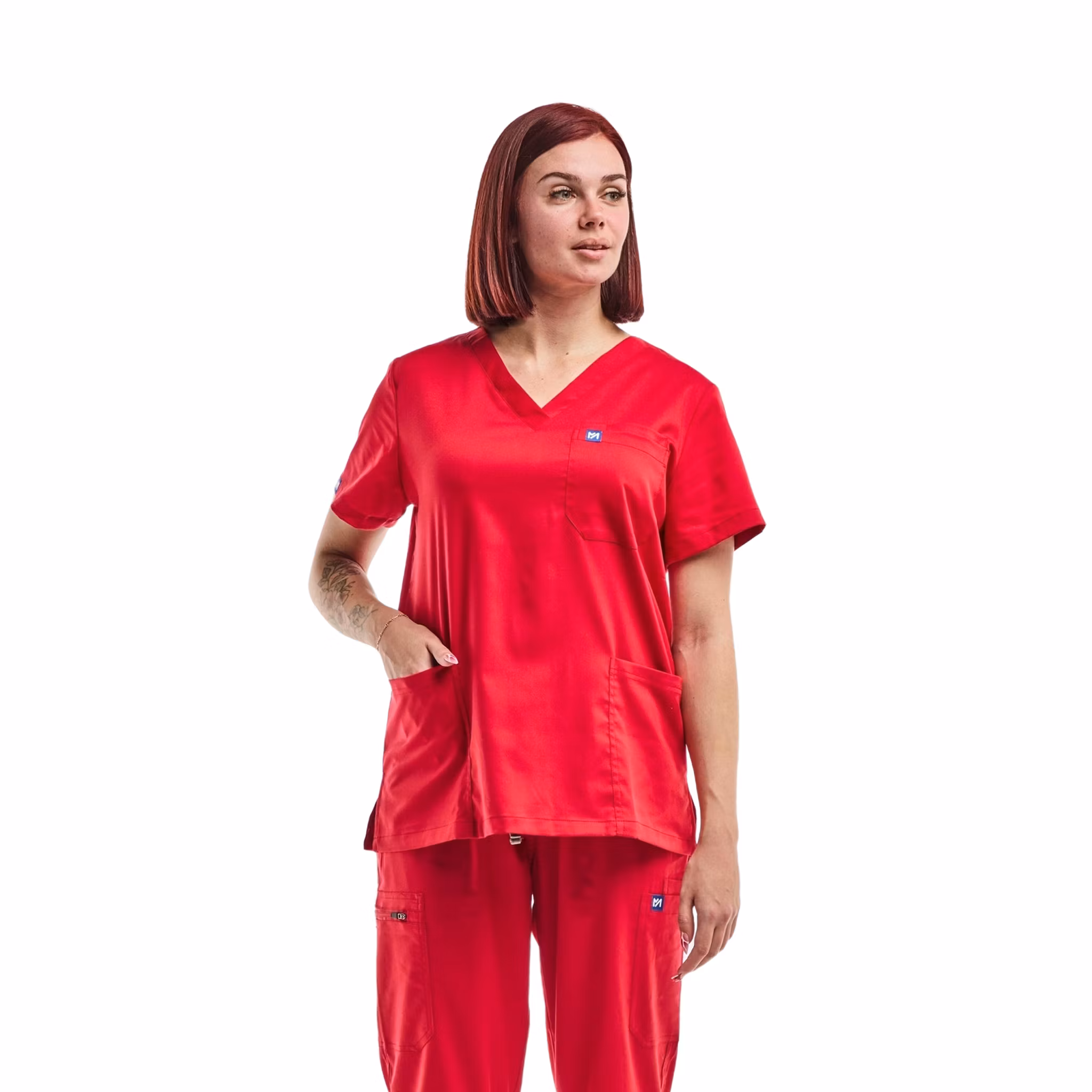 Medicinsk tunika med V-ringning för dam - Emma | Aelin