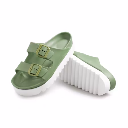 Veganska sandaler med justerbara spännen och platåsula - Sunset | Avispas