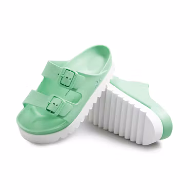 Veganska sandaler med justerbara spännen och platåsula - Sunset | Avispas