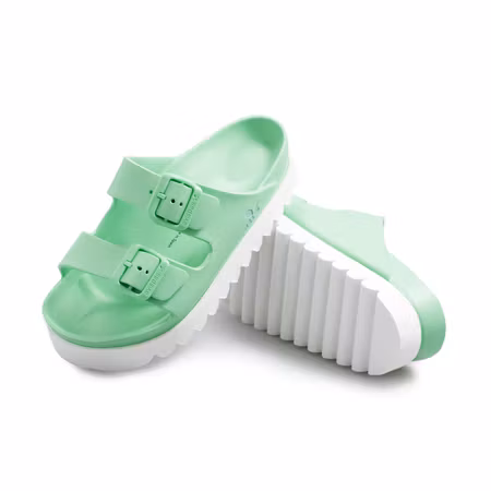 Veganska sandaler med justerbara spännen och platåsula - Sunset | Avispas