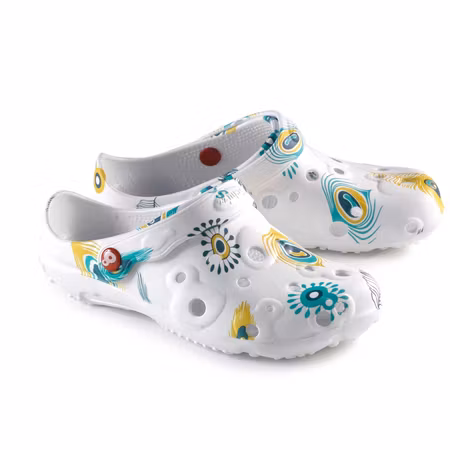 Damsko med tryck och vikbar hälrem | Schu’zz