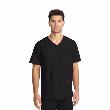 Svart unisex vårdtopp med V-ringning i polyester | Cherokee