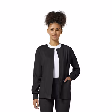 Vårdjacka med tryckknappar och ribbmudd | Cherokee