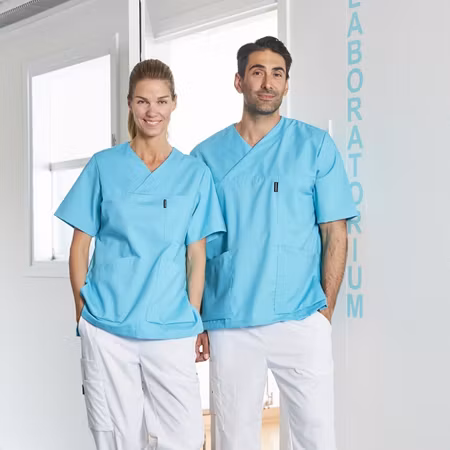 Bussarong med kort ärm i rak modell unisex | Almedahls