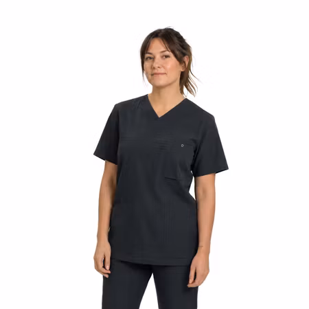 Unisex tunika i krinklad bomull med V-ringning - Calle | South West