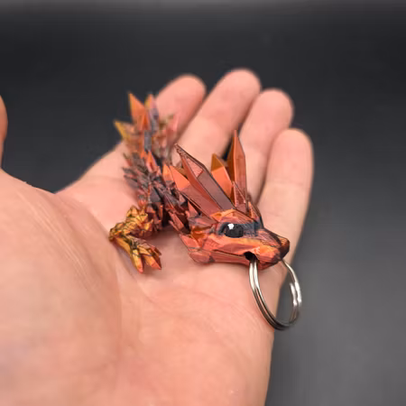 Crystal Tadling – Kristalldrake Nyckelring