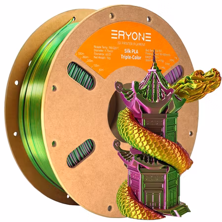 PLA Silk Triple-Color 3D-Skrivar Filament 1KG 1.75mm