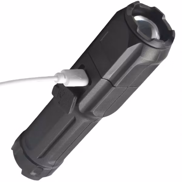 LED-lommelykt XPE svart – oppladbar