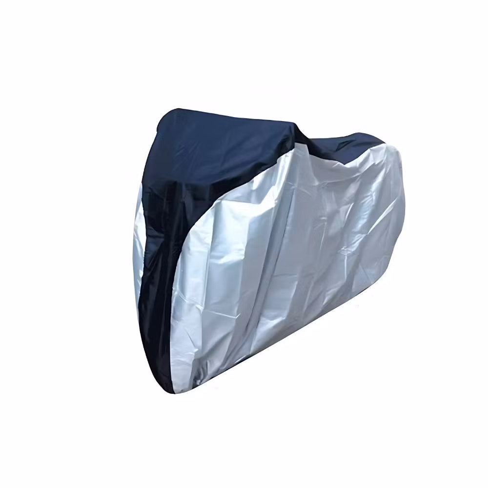 Sykkeltrekk 200 × 110 cm svart/sølv