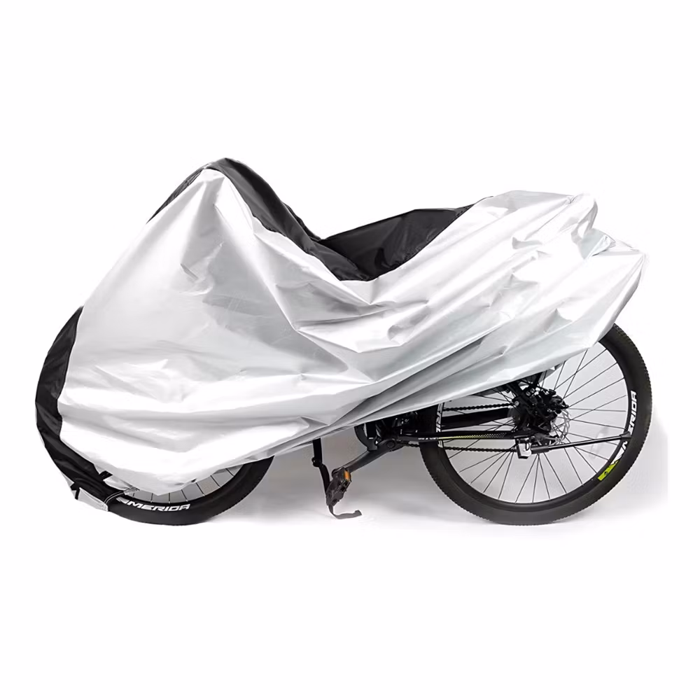 Sykkeltrekk 200 × 110 cm svart/sølv