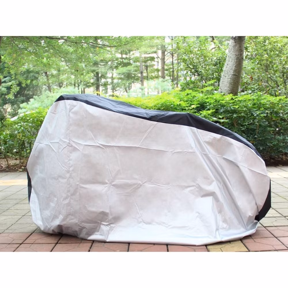 Sykkeltrekk 200 × 110 cm svart/sølv