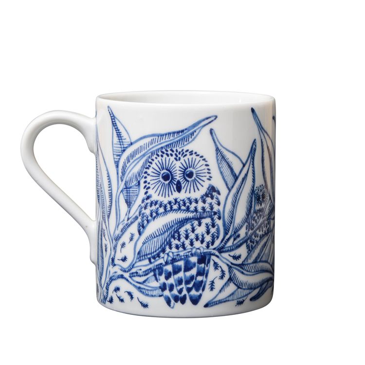 Owls at night Tasse Blau - Zweite Wahl