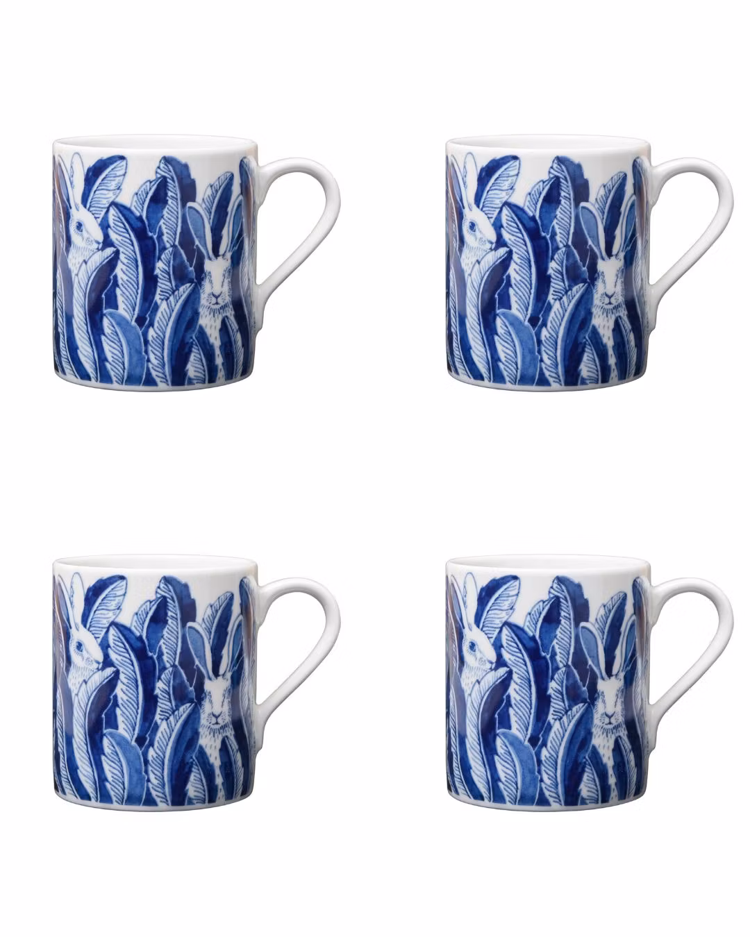 2:a-sortering 4-pack Hares in hiding mugg blå 35 cl