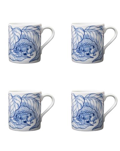 2:a-sortering 4-pack Hedgehogs awakening mugg blå 35 cl