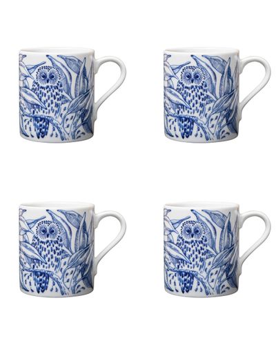 2:a-sortering 4-pack Owls at night mugg blå 35 cl
