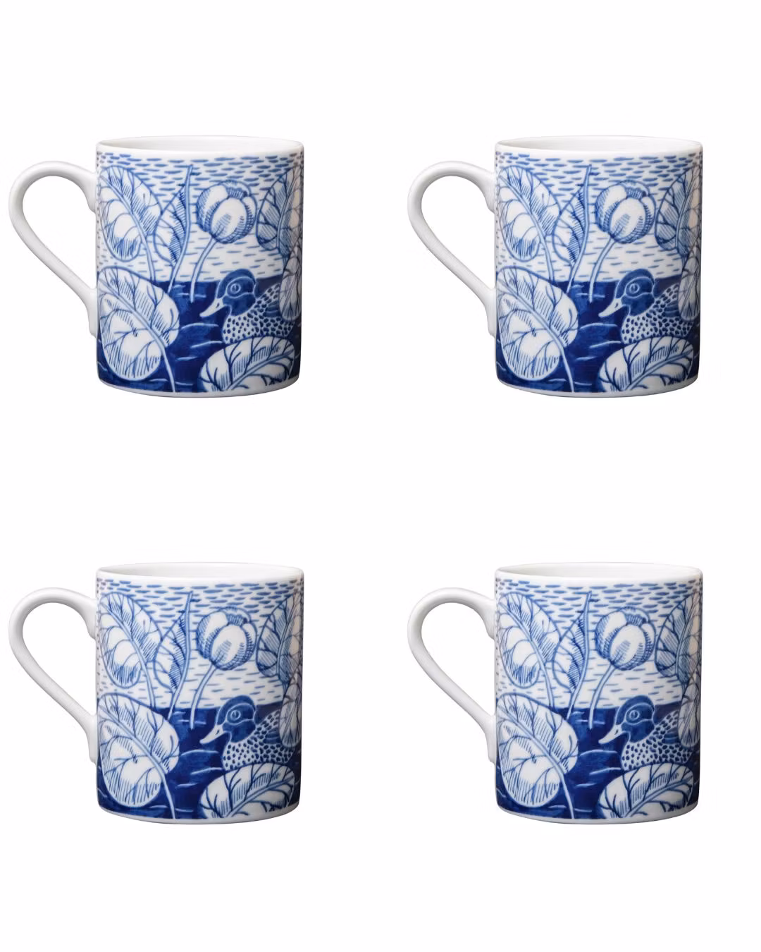 2:a-sortering 4-pack Duckpond mugg blå 35 cl