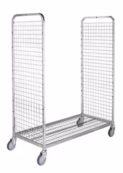 Plockvagn 1300x625x1710mm, 300 kg, höga byglar, broms, KM300-M17B