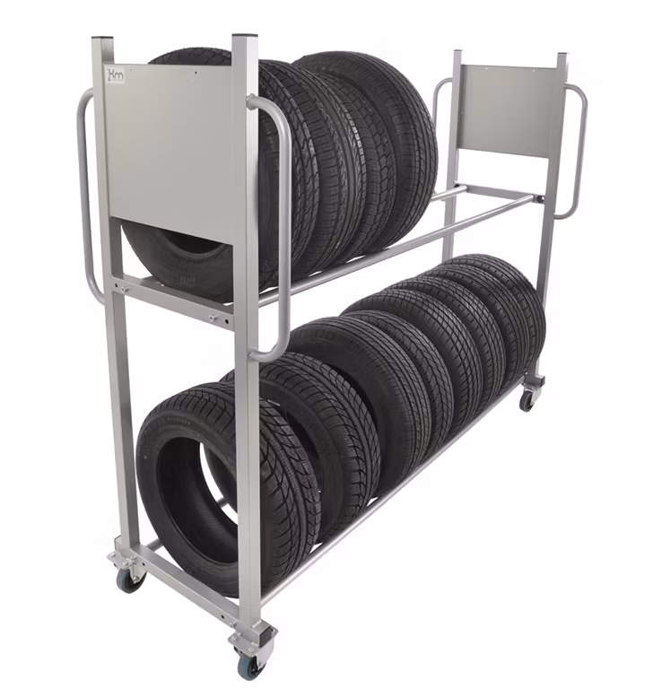 Däckkärra, 2030x720x1620mm, 300kg, broms, KMD3B