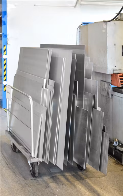 Skivvagn 1250x700x945mm, 500kg, broms,  KM439B