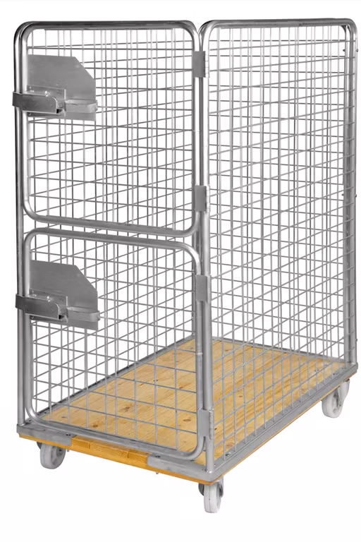 Rullcontainer träbotten, 1200x750x1700mm, 800kg, KM80B