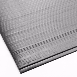 Arbetsplatsmatta Senso Ribb Plus, bredd 60 cm, grå, hel rulle 18,3 m