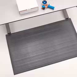 Arbetsplatsmatta Senso Ribb Plus, bredd 90 cm, grå, per löpmeter