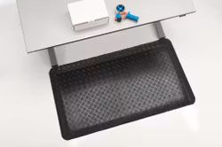 Arbetsplatsmatta Senso Dial, bredd 1,4 m, svart, hel rulle 10 m