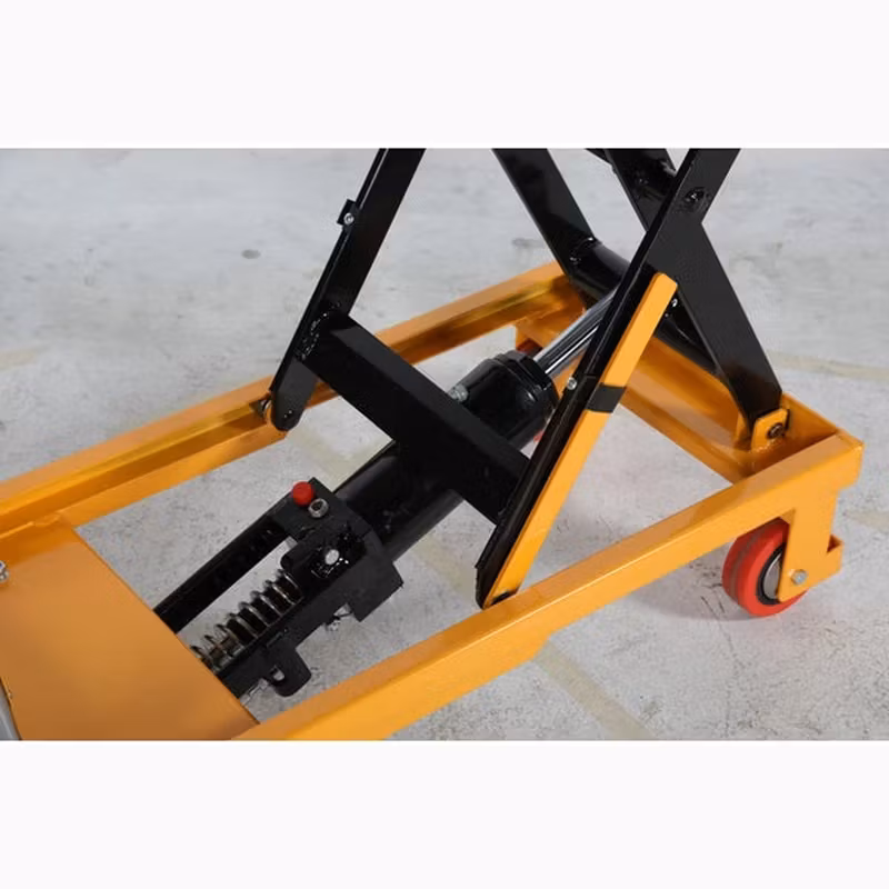 Lyftbordsvagn med fotpump 150kg, 740 x 450 mm, 1860051015