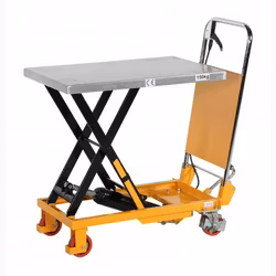 Lyftbordsvagn med fotpump 150kg, 740 x 450 mm, 1860051015