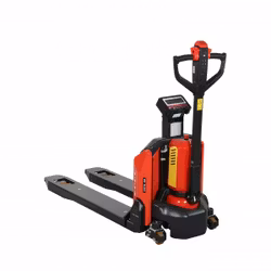 Motorlyftvagn med våg 1500kg, 540 x 1150mm, boggi/poly, 1415045217