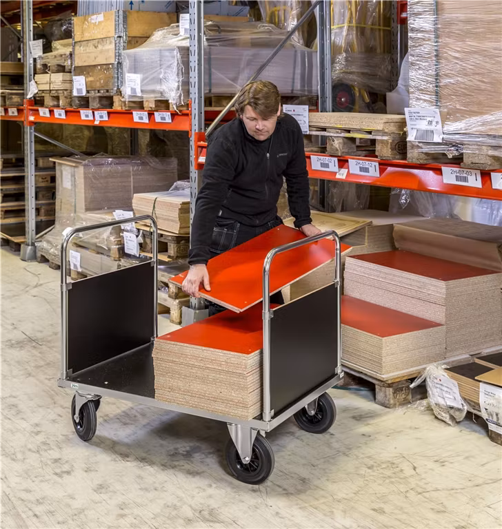 Gavelvagn 1200x800x900mm, 500kg, broms, KM533-3B