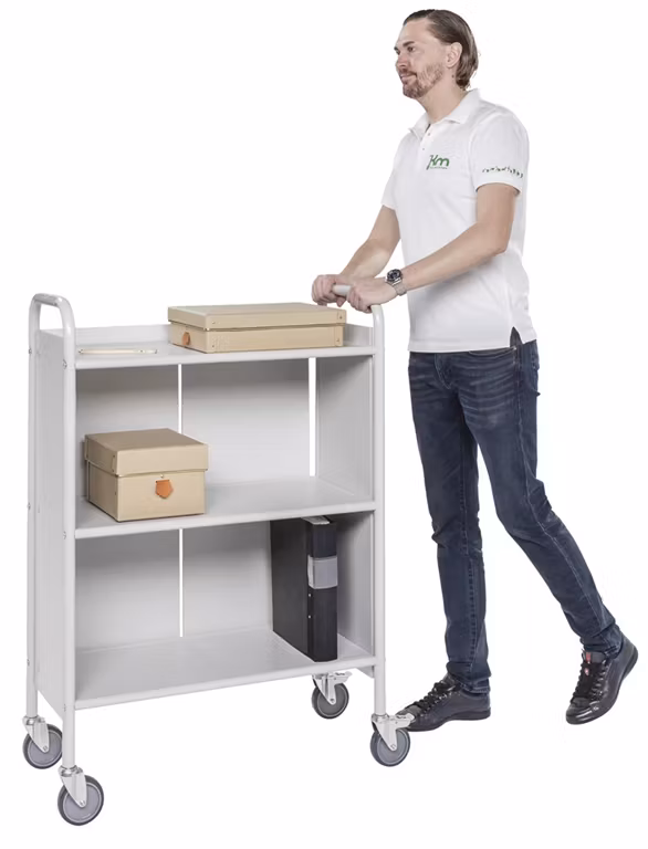 Kontorsvagn 780x345x1115mm, 150kg, Ljusgrå, KM158-LG