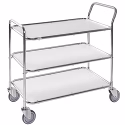 Bordsvagn 3 plan, 1020x555x965mm, 225kg, Vit,  KM30773-6