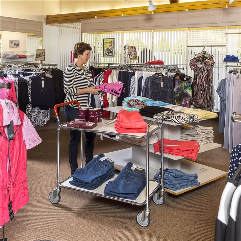 Bordsvagn 3 plan, 1020x555x965mm, 225kg, Vit,  KM30773-6