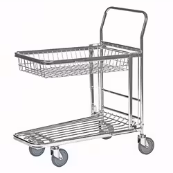 Butiksvagn  870x530x1010mm, 300kg, broms, KM4202-KB