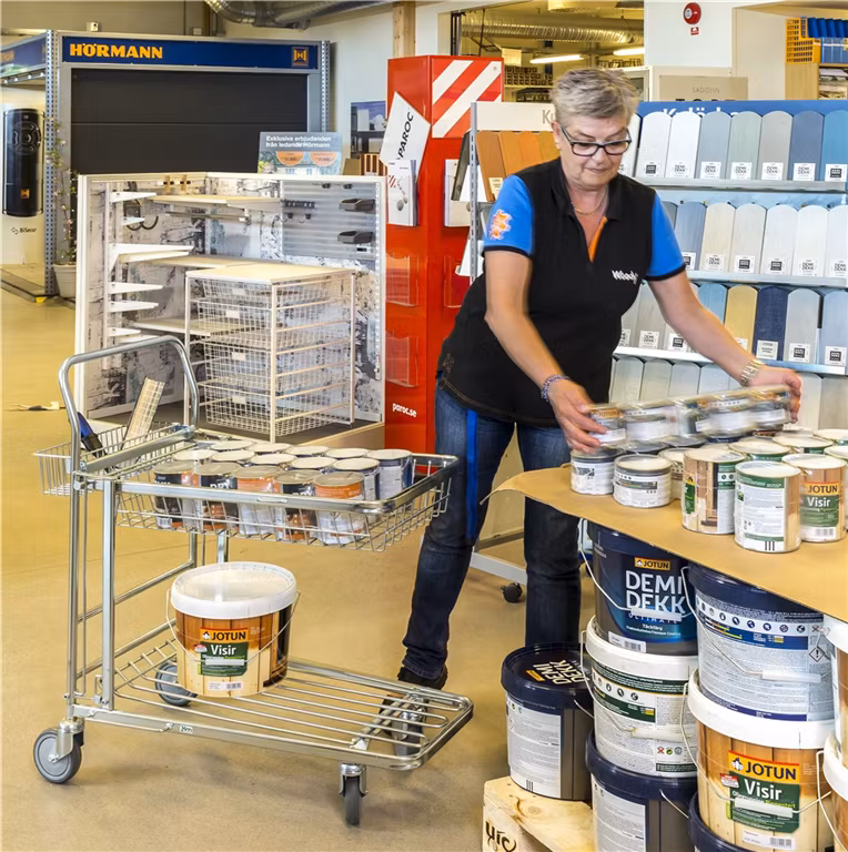 Butiksvagn  870x530x1010mm, 300kg, broms, KM4202-KB