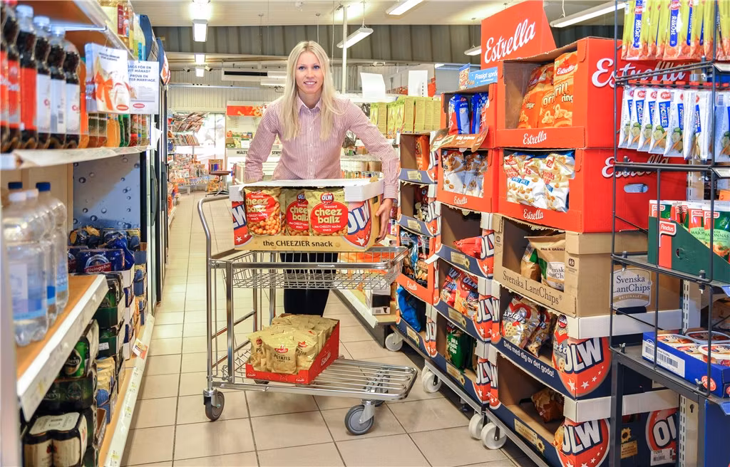 Butiksvagn  870x530x1010mm, 300kg, broms, KM4202-KB