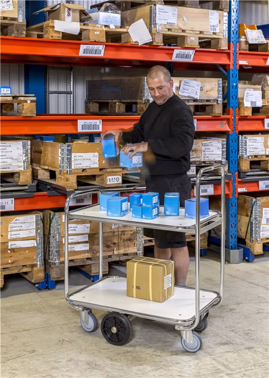 Plockvagn 2 plan, 900x630x1100mm, 300kg, KM8500-2M