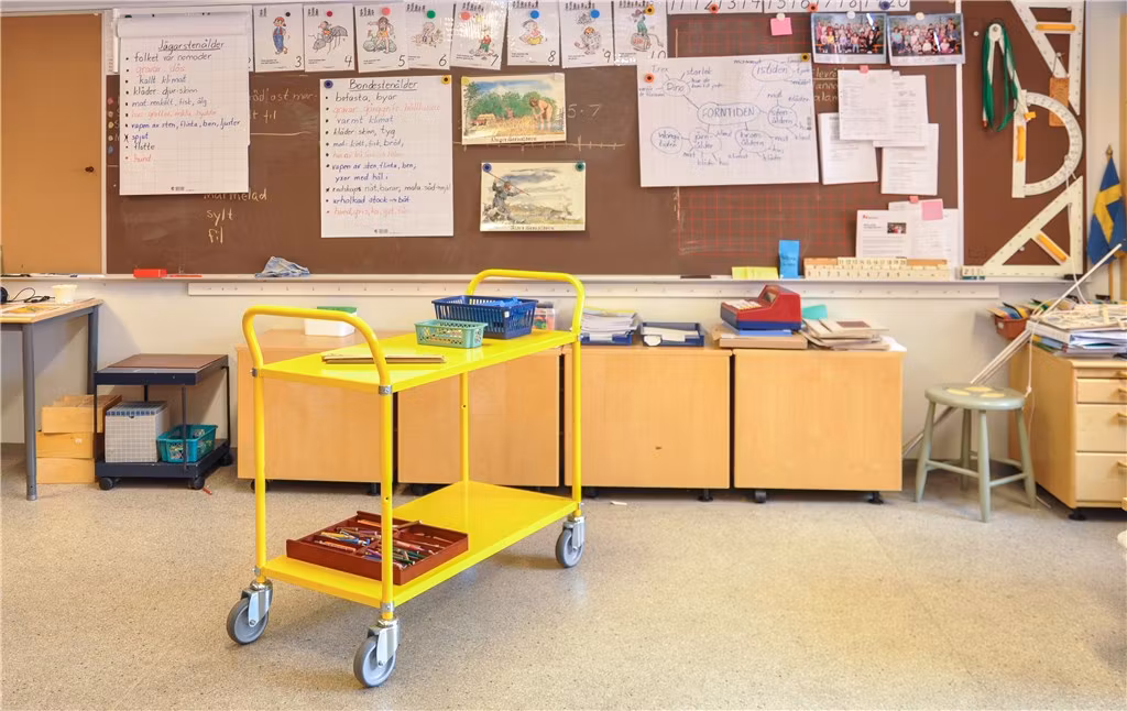 Plåtvagn 2 plan, 1080x480x940mm, 250kg, gul, KM5105