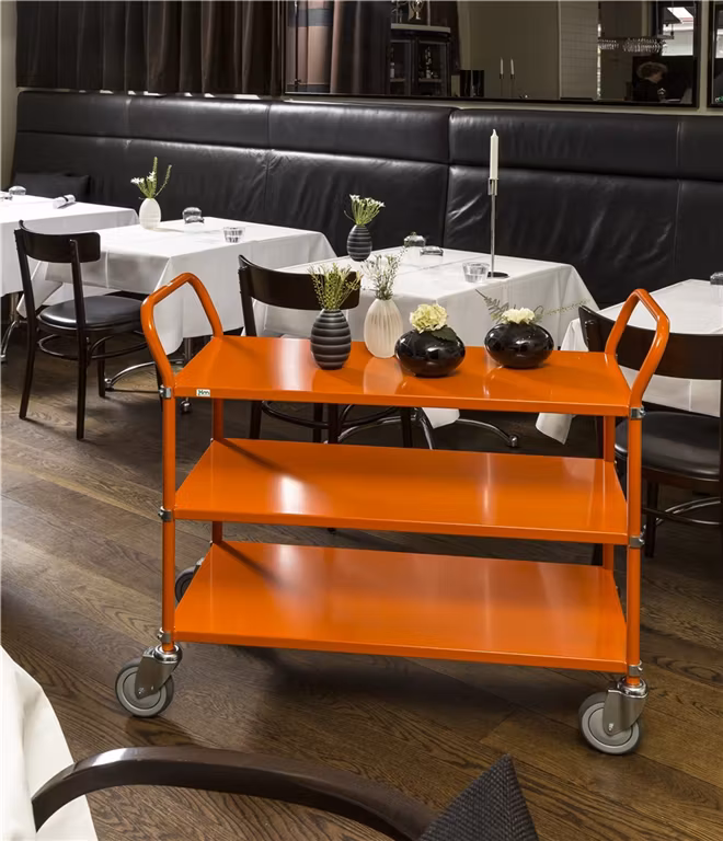 Rullvagn 3 plan, 1080x480x940mm, 250kg, orange, KM6106